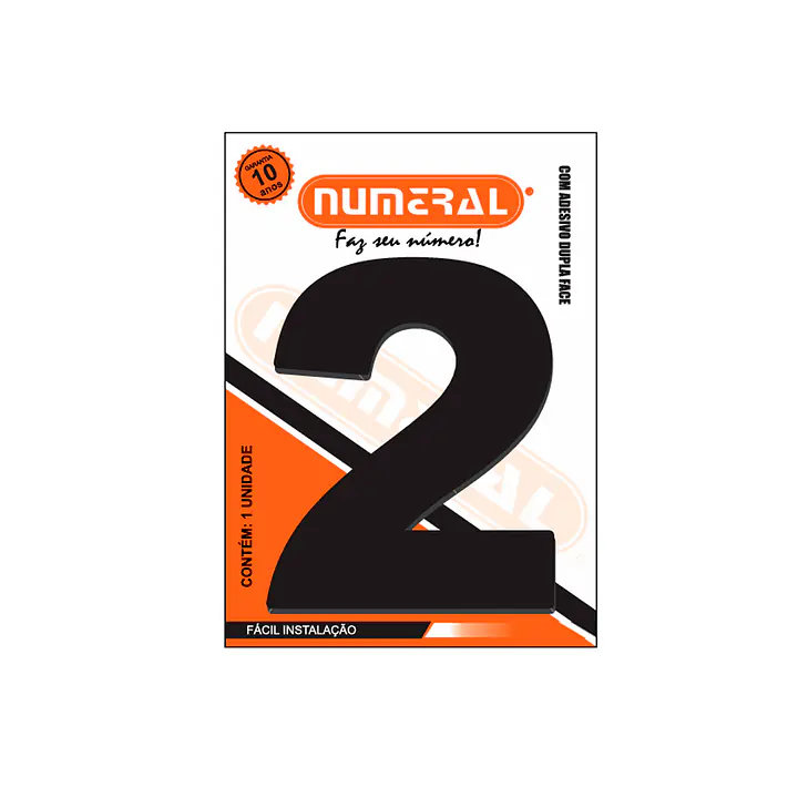 Número ACM preto redondo 125 mm - Master