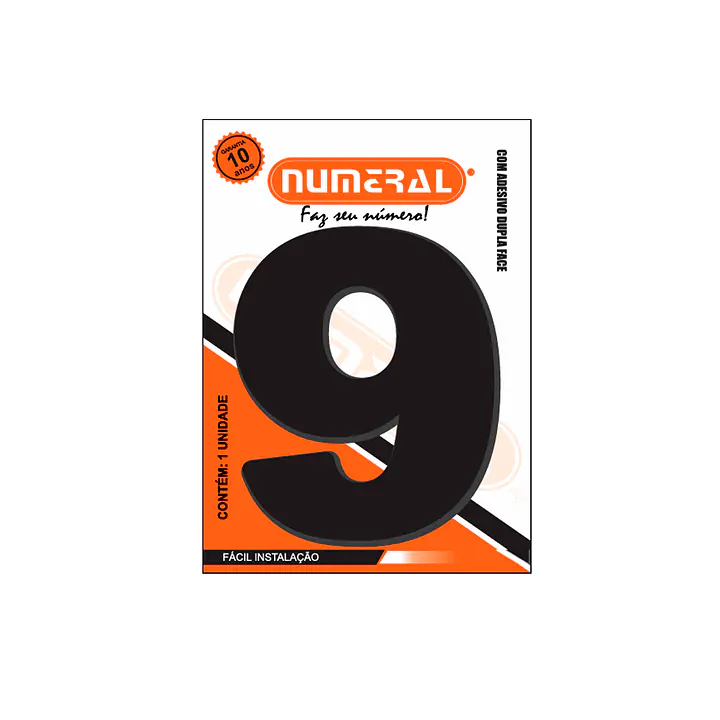 Número ACM preto redondo 125 mm - Master