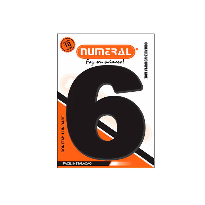 Número ACM preto redondo 125 mm - Master