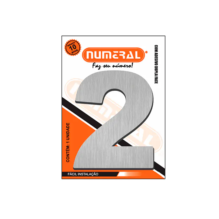 Número ACM 185mm – Aço Escovado - Master