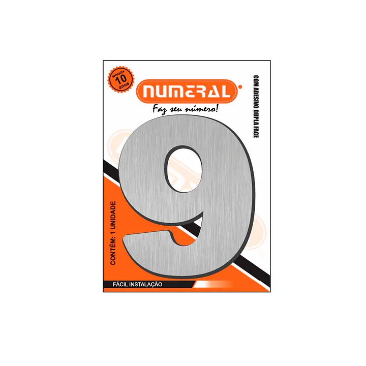 Número ACM 185mm – Aço Escovado - Master