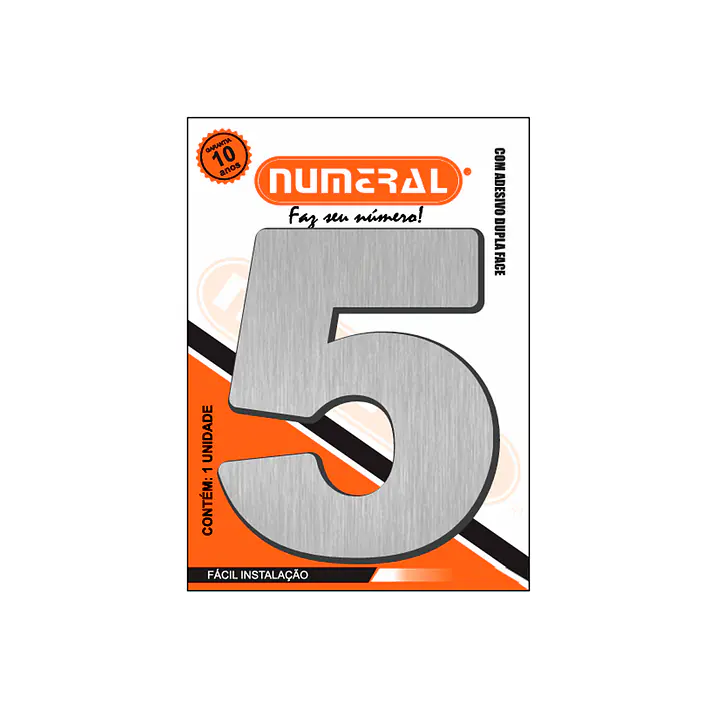 Número ACM 185mm – Aço Escovado - Master