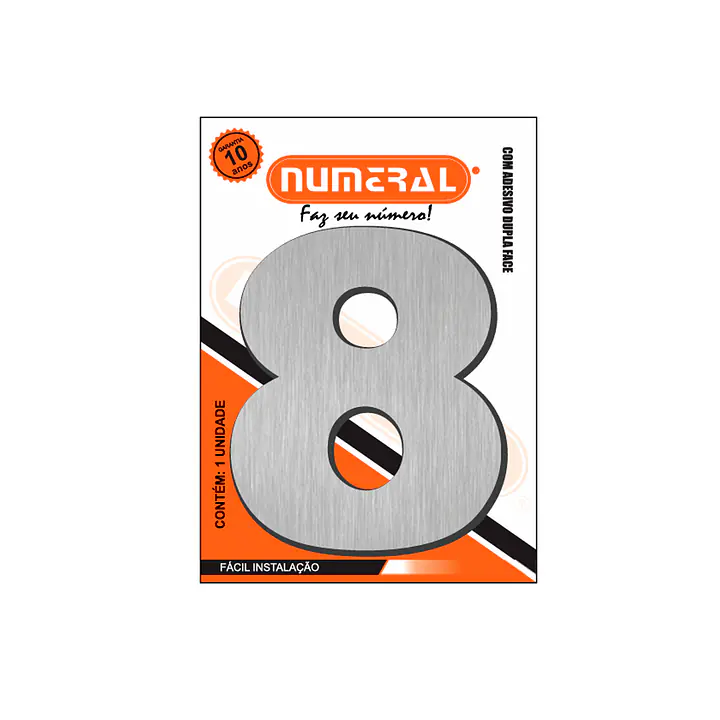 Número ACM 185mm – Aço Escovado - Master