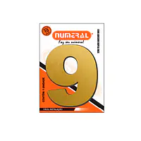 Número ACM ouro escovado redondo 185 mm - Master