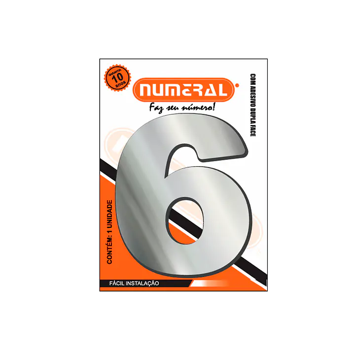 Número ACM espelhado redondo 185 mm - Master